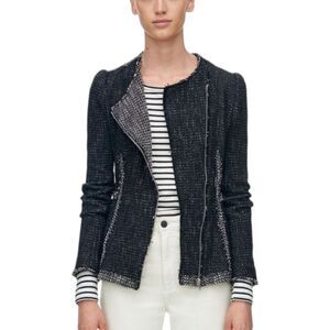 Rebecca Taylor Black Structured Tweed Evening Jacket 2